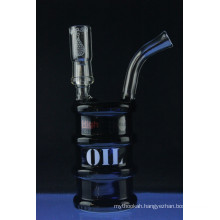 Black Oil Barrel Rig Hookah Glass Smoking Water Pipe (ES-GB-559)